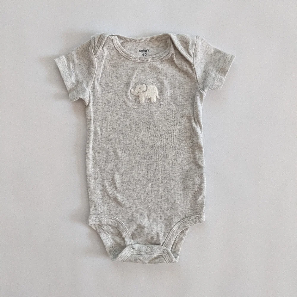 Carter's Elephant Short Sleeve Onesie Bodysuit